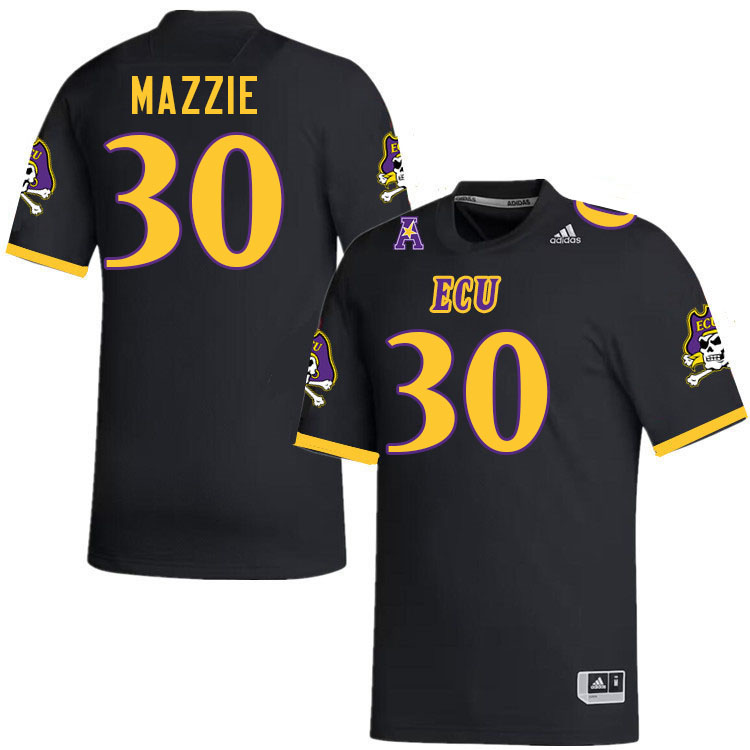 East Carolina Pirates #30 Nick Mazzie College Football Jerseys,Uniforms-Black